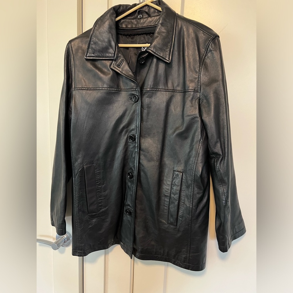 Leather Jacket - Anjum - Black - XL